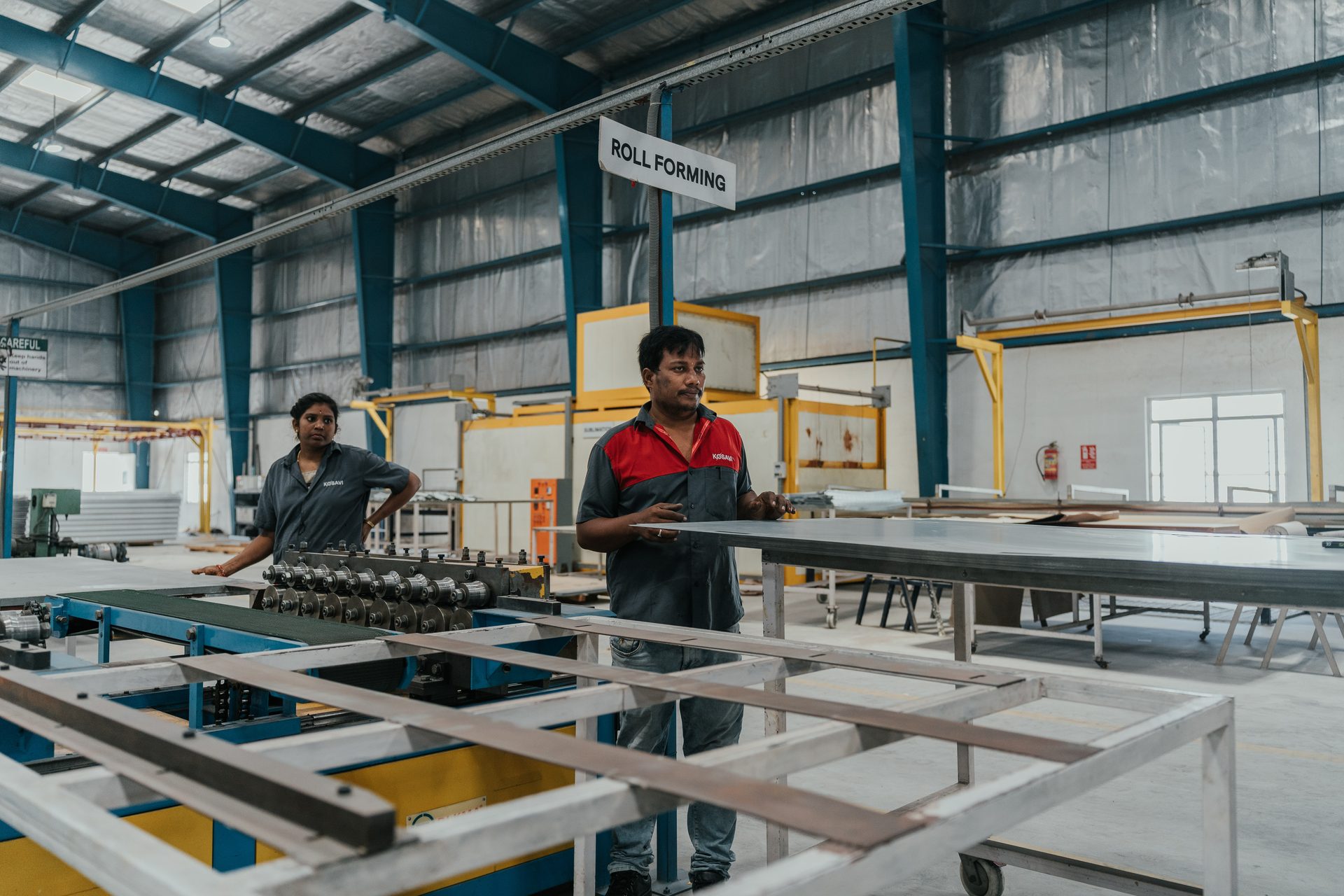 Kosavi factory — door panel fabrication in progress