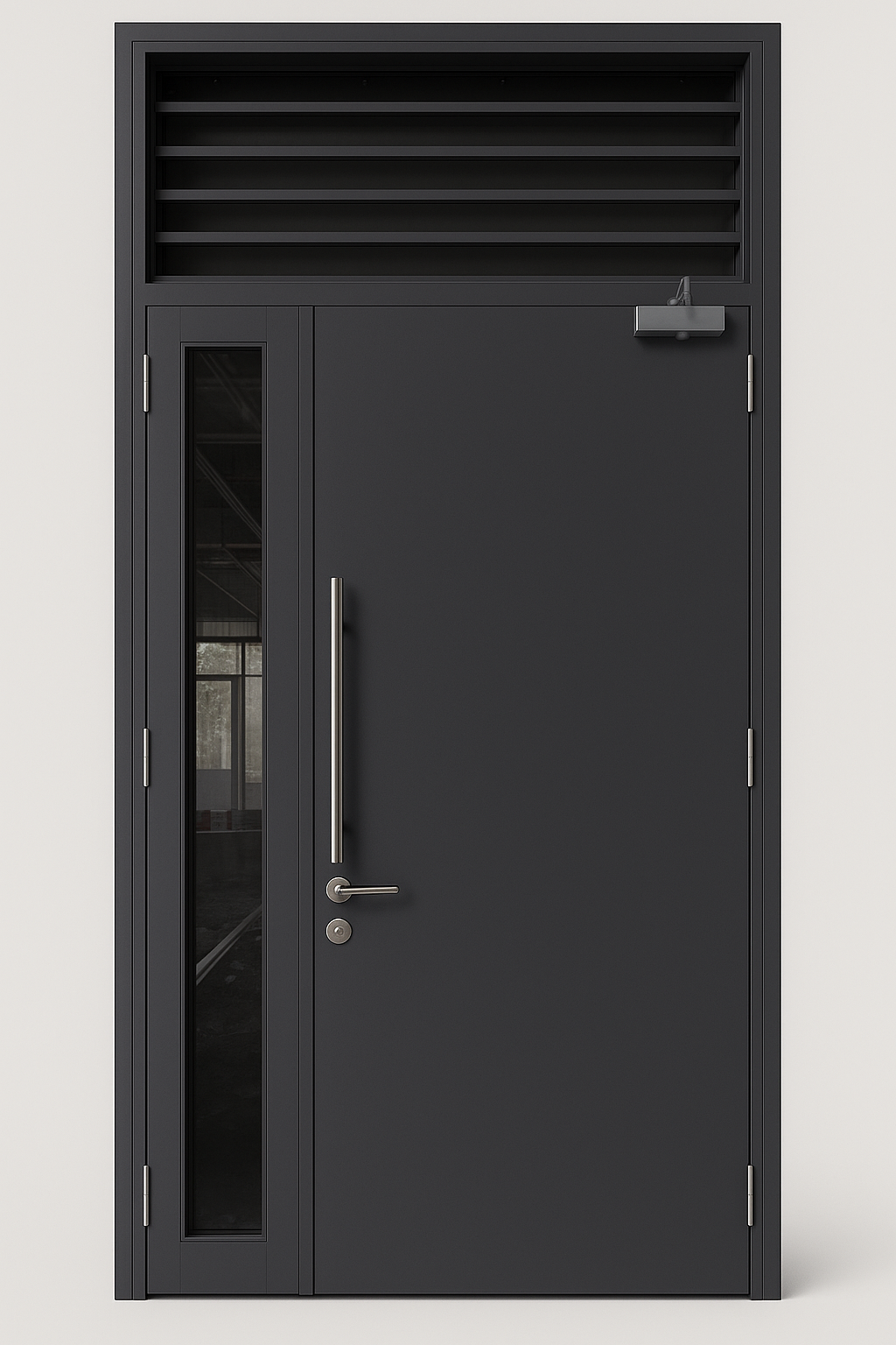 Kosavi door with top ventilator — special configuration